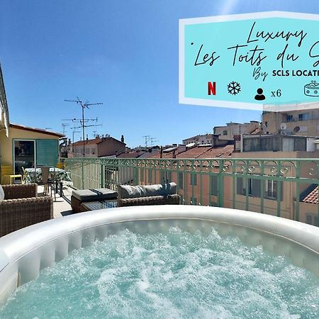 Luxury "Les Toits Du Soleil" - Magnifique Appartement Avec Terrasses Et Jacuzzi - Centre De Cannes - By Scls Locations Eksteriør bilde